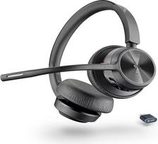 Poly Voyager 4320 UC Wireless Headset, Stereo Headphones with Noise Cancelling Microphone Arm, Connect to PC/Mac/Mobile Phone via Bluetooth, Compatible with Teams (Certified), Zoom and Other