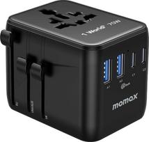 Universalus 70 W greitas tarptautinis maitinimo adapteris "7-in-1" su 2 kintamosios srovės lizdais ir 5 prievadais (3 USB-C + 2 USB-A), pasaulinis kištukinis adapteris ES, JAV, JK ir kt.