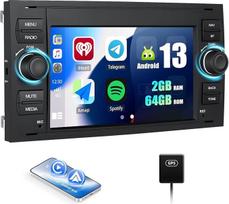 [2+64G] SIXWIN Android 13 automobilinis radijas "Ford C-Max/Galaxy/Connect/Fiesta/S-Max" su "Carplay"/"Android Auto"/"Mirrorlink", 7 colių talpinis jutiklinis ekranas su "WiFi" GPS "Bluetooth" FM/RDS EQ