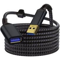 Reagle USB-A ilgintuvas 1 m USB 3.2 Gen 1 5Gbps juodas nailoninis paauksuoti kontaktai