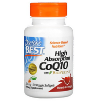 Doctor's Best High Absorption CoQ10 with BioPerine 200 mg 60 vsoftgels