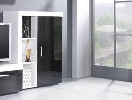 Vitrina Samba REG3, balta/juoda