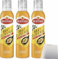 "Bertolli" kepto alyvuogių aliejaus purškiklio pakuotė (3 x 200 ml buteliukas) + usy blokas