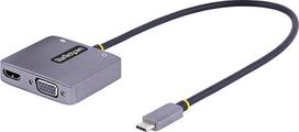 "StarTech.com" USB C vaizdo adapteris, USB-C ir HDMI/VGA daugiaportis ekrano adapteris, 3,5 mm ausinių lizdas, 4K 60 Hz HDR, 100 W PD 3, suderinamas su TB 3/4 - USB-C ir VGA kelioninis adapteris (122-USBC-HDMI-4K-VGA)