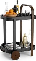 "Umbra Bellwood" baro vežimėlis su 2 pakopomis ir išimamais metaliniais padėklais, juoda/baltalksnio riešutas