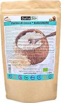 Dalia Ekologiški kokosų miltai 500 g Be glitimo, turtingi skaidulų, mažai angliavandenių, aukščiausios kokybės veganiški miltai pyragams, duonai, kokteiliams ir Keto receptams