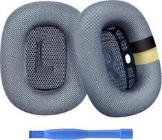 MMOBIEL "AirPods Max" ausinių "AirPods Max" ausinių pakaitiniai įdėklai - "Premium" - atminties putų ir tinklelio audinio ausinių įdėklai su silikono sluoksniu - ausinių pakaitiniai įdėklai - mėlyni