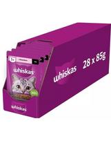 WHISKAS Adult paketėlis 28x85g drėgno maisto suaugusioms katėms su lašiša padaže