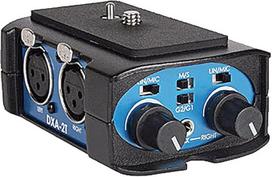 "Beachtek" DXA - 2T kompaktiškas garso adapteris vaizdo kamerai su mikrofonu, linijinis įėjimas (2 x XLR pasyvusis)