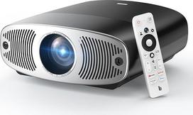 "Bettdow" 4K projektorius [Google TV], 1080P visiškai sandarus išmanusis projektorius, automatinis fokusavimas ir trapezoidinis koregavimas, namų kino projektorius, palaikantis "Google" balso asistentą ir "Dolby Audio", juodas