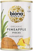 "Biona Org" ananasų gabalėliai sultyse 425g