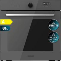 "Cecotec Bolero Hexa AF316000" daugiafunkcinė įmontuojama orkaitė 60 cm, stiklas, pilka A 3400 W, 81 l talpa, 11 funkcijų su "Airfryer Master", "Pizza Master", "Steam Asisst", "Steam EasyClean", "3D Cooking", "Defrost