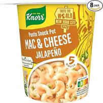 "Knorr Taste the World Pasta Snack Mac & Cheese Jalapeño", skanus užkandis, paruošiamas vos per 5 minutes, 8 x 62 g