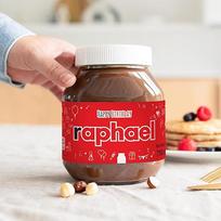 "Nutella®" stiklinė su dovanų dėžute - jūsų "Nutella" dovana su vardu ir akcentu pusryčių stalui, "Nutella®" stiklinė su asmenine etikete (šalis - 750 g)