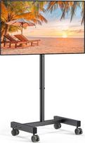 "Perlegear" televizoriaus stovas Ritininis televizoriaus vežimėlis 13-50 colių televizoriams su 30° posvyriu, universalus televizoriaus stovas LED/LCD/OLED televizoriams, reguliuojamo aukščio televizoriaus stovas, išlaiko ne daugiau kaip 44 kg. VESA 200 x