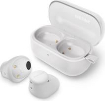 "Philips" TAT2149WT "True Wireless In-Ear Bluetooth" ausinės - mažos ausinės. Puikios vertės natūralus garsas. Dinamiški bosai, kišeninis įkrovimo dėklas, aiškūs skambučiai - baltos spalvos