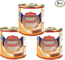 3 pakuočių Dovgan Cukruotas sutirštintas pienas Karamelė 6% riebumo, 3 x 397 g