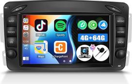 4+64G Carplay automobilinis radijas Mercedes Benz W168 W203 CLK C209/W209 SLK/W170 W463 Viano Vito Vaneo su Android Car, 7 colių jutiklinis ekranas su WiFi GPS FM/RDS Bluetooth Hi-FI SWC + AHD galinio vaizdo kamera