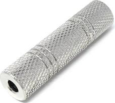 DRUT 1 vnt. 3,5 mm-3,5 mm monofoninio lizdo jungties jungiklio adapteris, ne stereofoninis sidabrinis