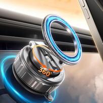 MRGLAS atnaujintas 360° kampu besisukantis vakuuminis magnetinis mobiliojo telefono laikiklis automobilyje, skirtas "Magsafe" siurbtuko laikikliui automobilyje, [89+LBS siurbimo galia ir 2800gf stipriausias magnetas], skirtas automobiliui, sporto salei, v
