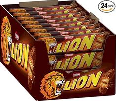 Nestlé LION batonėlis su karamele, greitas užkandis, traškus šokoladas ir traškūs traškučiai, karamelinis įdaras, ypatinga kramtymo patirtis, daugkartinė pakuotė, kiekis: 24 vnt. (24 x 42 g)