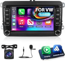 NHOPEEW 7 colių 4 + 64G Android automobilinis radijas VW Passat B6 B7 Golf 5 6 Jetta T5 EOS Polo Touran Seat Sharan Belaidis Carplay ir Android Car WiFi GPS FM RDS Mirror Link + atbulinės eigos kamera