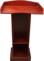Pjedestalas, modernus medinis klasėje - klausyklos ir podiumai su laikymo lentyna, profesionalus pristatymo podiumas klasei, vestuvėms, bažnyčiai, kalboms (raudona sandalmedžio spalva)