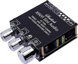 Power Amplifier Board, DC 5V-26V Bluetooth Amplifier Board 2.0 Channel 50W*2 BLE5.0 Treble Bass AUX/U-Disk Audio App Controller
