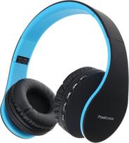 PowerLocus Bluetooth Headphones Over Ear, Wireless Headphones, HiFi Stereo, Foldable Headphones with Microphone, Soft Ear Pads, Micro SD/TF, FM Radio for iPhone/Android/Tablet/Laptop (Black/Blue)