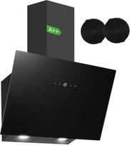 SNDOAS 60 cm sieninis gartraukis be galvutės su 550 m³/h stipria siurbimo galia, su aktyvuotos anglies filtru, LED ekranas su jutikliniu ekranu, atidėto išjungimo funkcija, ištraukimo/cirkuliacijos funkcija, juodas