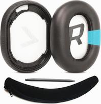 TaiZiChangQin Pakaitinės ausų pagalvėlės, suderinamos su Plantronics BackBeat Pro 2 / Voyager 8200 UC ausinėmis Baltyminės odos ausų pagalvėlės Galvutės dangtelio rinkinys