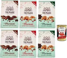 Tre marie biscotti, i morbidi bandomasis paketas, šokolado ir kakavos pupelių sausainiai sausainiai 6 x 300 g + itališka gurmaniška polpa 400 g