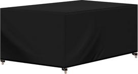 WOLTU sodo baldų dangtis, stačiakampio formos, 250 x 210 x 90 cm, 420D Oksfordo audinys, atsparus vandeniui, atsparus UV spinduliams, apsauginis dangtis baldų komplektams, sodo stalui, sėdimųjų vietų komplektui, juodas