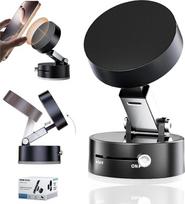 YjkjYii Vakuuminis magnetinis telefono laikiklis, automobilinis magnetinis laikiklis "MagSafe" mobiliajam telefonui, vakuuminis magnetinis laikiklis metalui, stiklui, sienai, veidrodžiui ir automobilio langui, juodas
