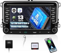 [8 branduolių] SIXWIN 4+64G Android 13 Carplay/Android Car/DSP automobilinis radijas VW Golf 5 6 Touran Polo, 7 colių jutiklinis ekranas Bluetooth 5.0 su DSP WiFi GPS FM RDS radijas Mirror Link + 32 juostų ekvalaizeris