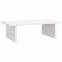 Monitoriaus laikiklis Monitoriaus stovas vidaXL, Pušies medienos masyvas, 50x27x15cm, balta, Balta