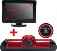 "Dynavsal Super HD" atbulinės eigos kameros rinkinys: 4,3 colių TFT LCD spalvoto ekrano automobilinis monitorius + 170° itin plataus kampo stabdymo žibintų atbulinės eigos kamera, skirta "Fiat Ducato X250" / "Peugeot Boxter" / "Citroen Jumper" /