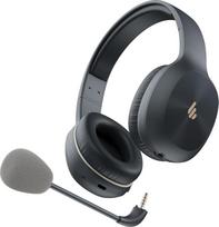 "Edifier K750W" belaidės ausinės per ausis su nuimamu mikrofonu ant galvos, dirbtinio skambučių triukšmo slopinimo funkcija, 55 val. veikimo trukmė, "Bluetooth 5.4" ir daugiataškis ryšys, greitasis įkrovimas - pilkos spalvos
