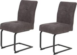 "Hela Tische", "Luise Swing Chair" užvalkalas Mikropluoštas Vintage Look Antracitas 2 patogių sėdynių spyruoklinis krepšys Metalinis rėmas Antracitas