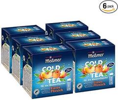 "Meßmer Cold Tea Iced Tea Peach" 14 piramidinių maišelių / 6 pakuotės