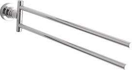"tesa LUUP" vonios rankšluosčių džiovintuvas su 2 rankenomis ir pasukamaisiais ratukais, chromuotas, skirtas montuoti ant sienos be gręžimo, su klijais 50 mm x 86 mm x 485 mm