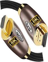2.1 HDMI kabelis 8K Ultra High Speed 48Gbps Lead | Palaiko 8K @ 60HZ, 4K @ 120HZ, 4320p, suderinamas su Fire TV, 3D palaikymas, Ethernet funkcija, 8K UHD, 3D Xbox Playstation PS3 PS4 ir kt. 2M IBRA raudonos spalvos