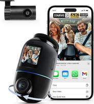 70mai Dash Cam 4K Omni, 4K + 1080P Dash Cam Automobilinė 360 laipsnių priekinė ir galinė kamera su dviguba STARVIS 2 HDR, 4G LTE, AI judesio aptikimas, naktinis matymas, GPS 5GHz WiFi 6, 24H stovėjimo režimas, programėlės valdymas, 128GB SD