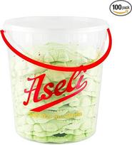Aseli Waldmeister Krokodilai iš putų cukraus 1100 g / 1,1 kg kibirėlis su rankena, tik tikri, su raudonomis akimis, tiesiogiai iš gamintojo, be glitimo, be laktozės