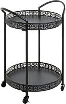 HAKU Möbel Art Deco serviravimo vežimėlis Juodas metalas Išmatavimai: P 51 cm x H 71 cm x D 42 cm