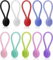 Magnetiniai kabelių laikikliai, Silikon-Kabel-Clips, Kabel-Organizer, wiederverwendbar, magnetiniai kabelių laikikliai, USB-Kabel-Manager für Büro, Schule, Zuhause, 10 Stück