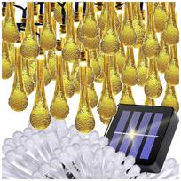 Saulės energija varomos sodo lempos, girliandos, 100 LED