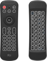 Rii MX6 2.4G Backlight Air Mouse + Wireless Keyboard + 6-Axis Somatosensory Remote Control + Microphone + IR Learning Buttons 5-in-1 for Mini PCs/Smart TV/Android TV Box/Raspberry Pi (US Layout)