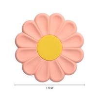 Daisy Shape silikoninis padėkliukas virtuvės stalo karščiui atsparus nuo nuplikimo kilimėlio puodelis stalo reikmenys padėkliukas stalo apdaila rožinė