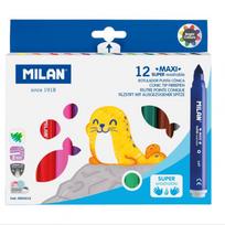 Flomasteriai MILAN JUMBO MAXI SUPERWASHABLE, 12sp.